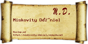 Miskovity Dániel névjegykártya